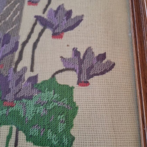 Embroidery old, good condition, 26×36 cm