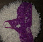Women's string lingerie red and purple lace new, pack of 2