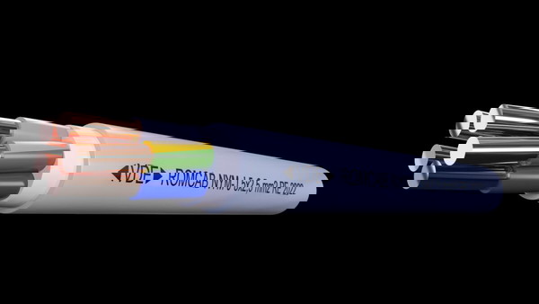 ROMCAB -  Καλώδιο Ρεύματος με Διατομή NYM-J 5×1.5mm²RE σε Γκρί Χρώμα 1 μέτρο