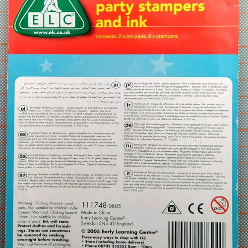 ELC Party Birthday Stampers and Ink set new
