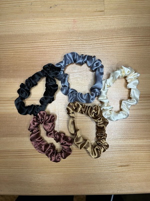 Satin hair ties pack of 5, new