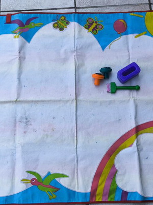 Water Drawing Mat with Playdough Tools for Kids