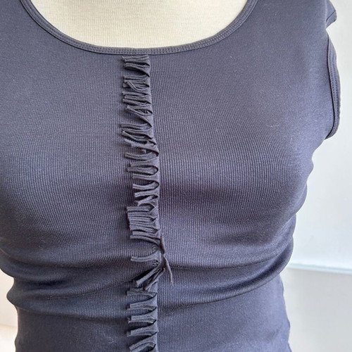 Marc Cain black ribbed cotton dress sport series like new, slim fit