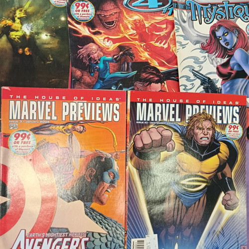 Marvel Previews comics used, lot of 5 issues in English