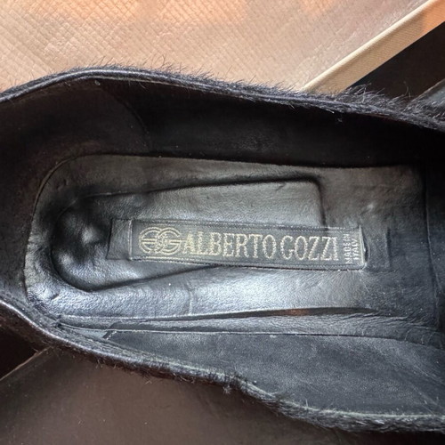Alberto Cozzi moccasins made of black hair used, size 39