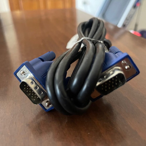 Samsung VGA cable 1.5 meters new, black with blue connectors
