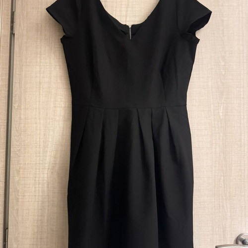 Mango black dress XL new with pockets and zipper