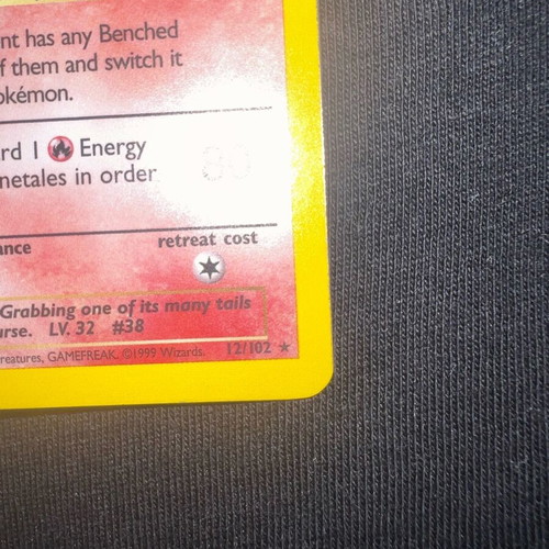 Ninetales Base Set Holo 1999 used card