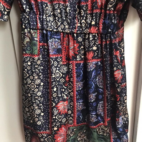 Zara printed draped dress like new with side bow