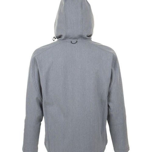 Sol's Replay Men 46602 Softshell Jacket with Hood Grey Melange L new, waterproof