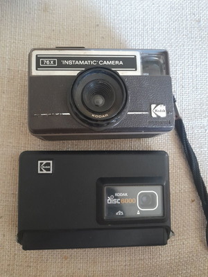 Kodak Instamatic 76X και Disc 6000 vintage φωτογραφικές μηχανές μεταχειρισμένες, συλλεκτικό σετ