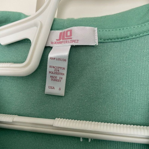 JLo hoodie short like new, green and turquoise