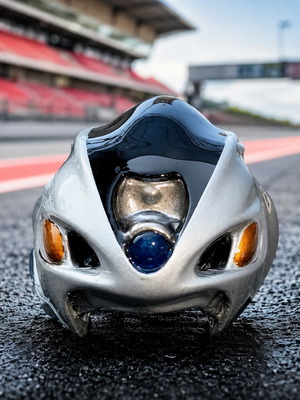 Custom 3D printed Busa Gen1 front fairing keychain