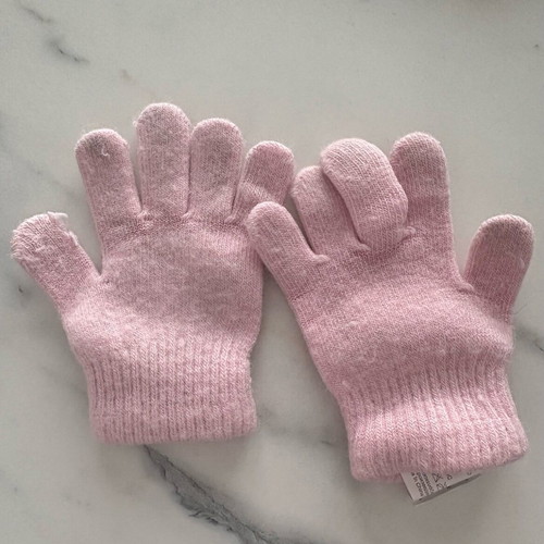 Children's gloves girl 1-4 years used, pink