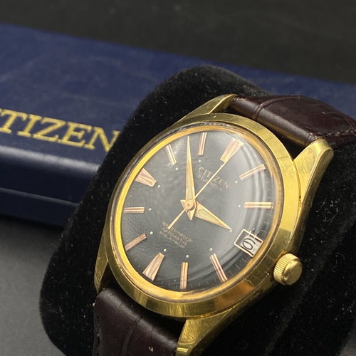 Citizen Newmaster Automatic watch 1960s, like new, black and gold
