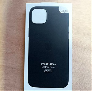 Apple iPhone 14 Plus Γνήσια Δερμάτινη Θήκη Μαύρη με MagSafe