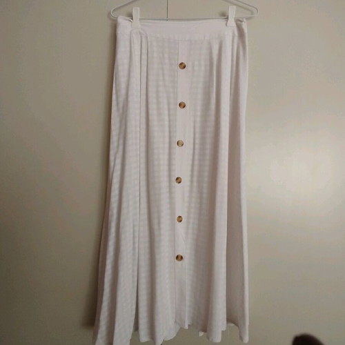 Summer skirt like new, white, with elastic waist