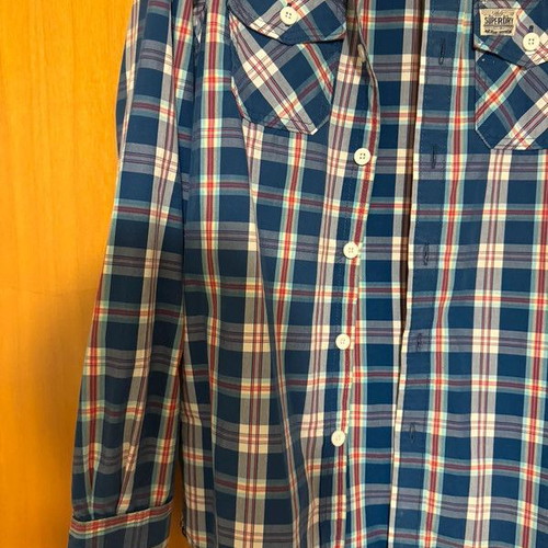 Superdry men's shirt like new, size M, white and blue