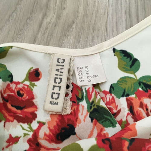 HM & Divided floral asymmetric dress like new, EU40