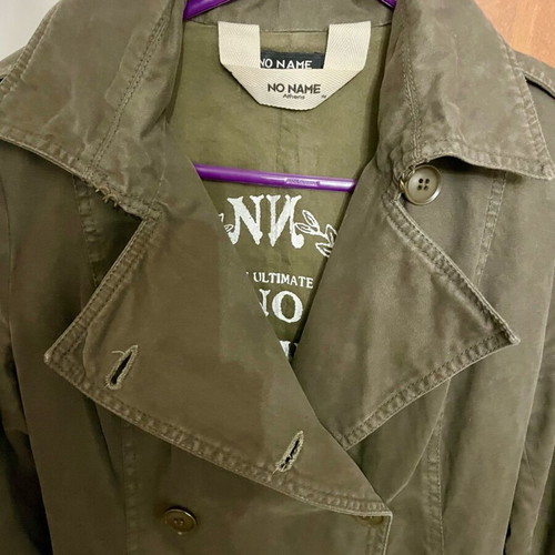 No Name cotton trench coat khaki size Medium like new