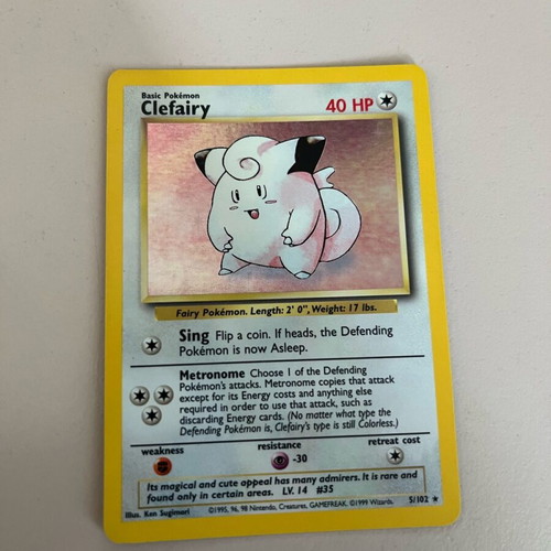 Clefairy 5/102 BS Unlimited Holofoil Rare used