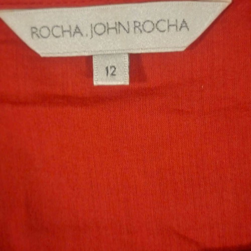 John Rocha coral broderie anglais dress cotton lined size UK 12 M like new