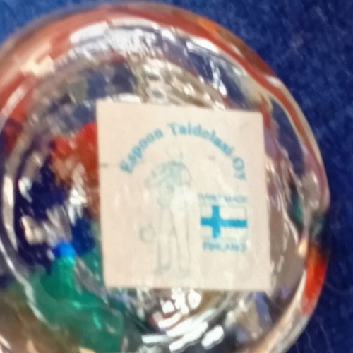 Decorative Glass Bird handmade in Finland
