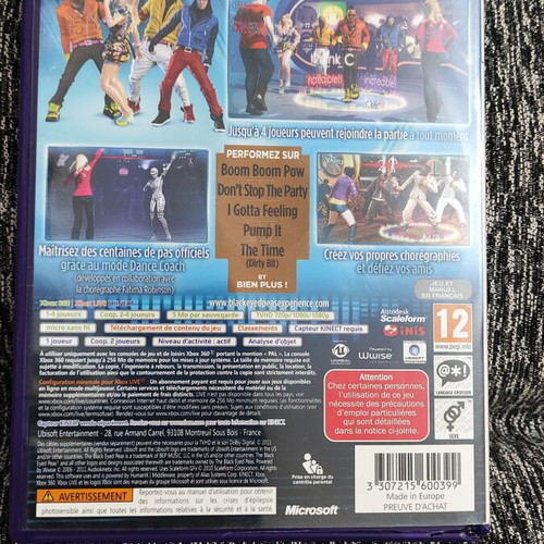 The Black Eyed Peas Experience Xbox 360 game used, Kinect required