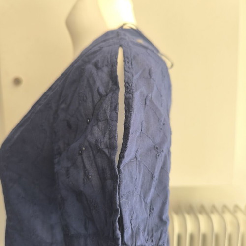 Ovs cotton dress size M like new, dark blue with floral pattern