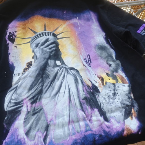 Hip hop cotton t-shirt like new, black, size L