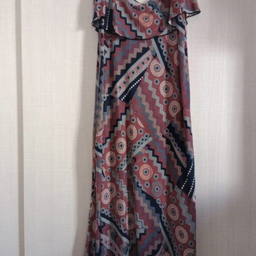 Maxi dress like new, colorful, size XL