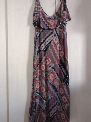 Maxi dress like new, colorful, size XL