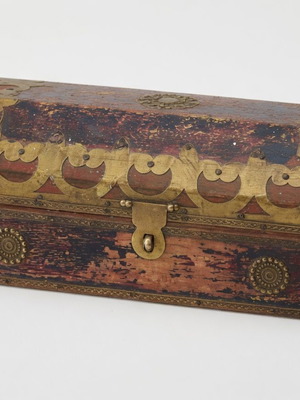 Vintage 1960 bronze jewelry box used