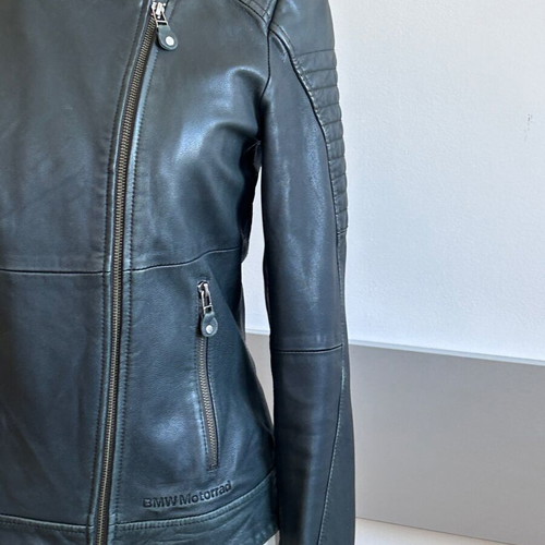 BMW Motorrad leather women biker jacket like new graphite dark gray
