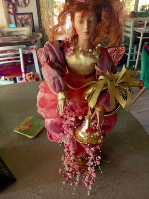 Vintage porcelain doll like new, about 40 cm tall
