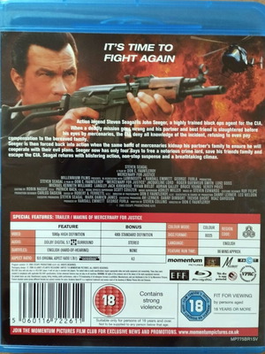 Mercenary for Justice Blu-ray like new, subtitles