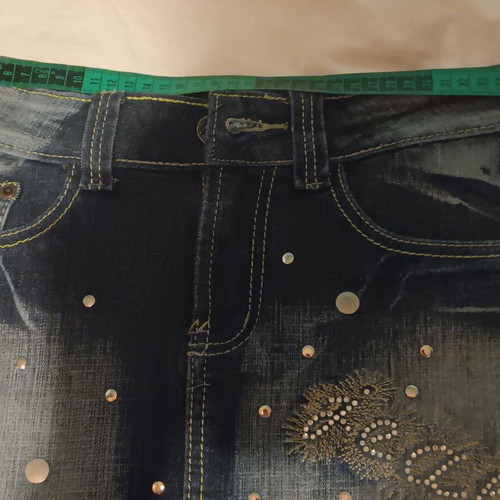 Obiettivo Industry Blue Skirt like new with studs