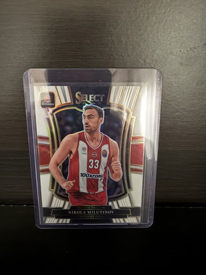 2025-26 Panini Select EuroLeague White Prizm Nikola Milutinov card like new