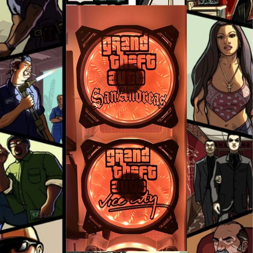 GTA San Andreas & Vice City 120mm fan covers new, pack of 2
