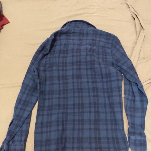 Loft tailored men's blue checkered shirt size M