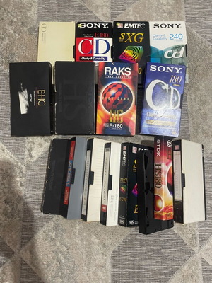Video cassettes used, pack of 16