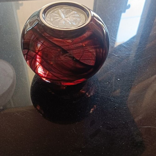 Kosta Boda Contrast candle holder by Anna Ehrner, like new