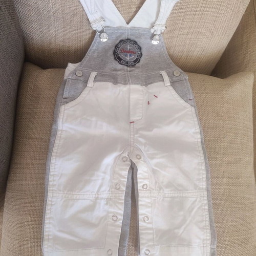 LAPIN HOUSE baby overalls for 6 months in neutral colors