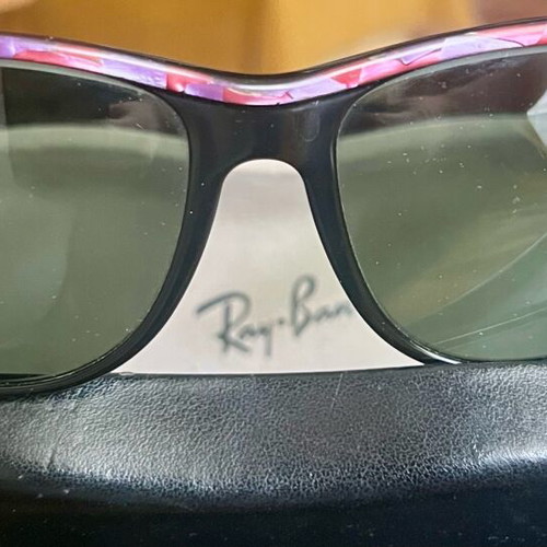 Ray Ban Vintage Wayfarer II Mosaic Sunglasses used, black and purple