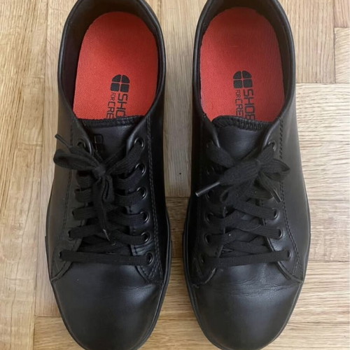 Unisex leather shoes size 38 like new, black