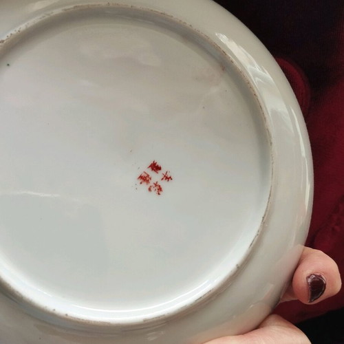 Chinese plate and bowl like new, 20 cm and 12 cm