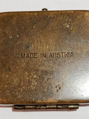 Vintage μπρούτζινη ξυριστική μηχανή ταξιδιού 1940, κατασκευασμένη στην Αυστρία