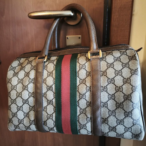 Gucci vintage Boston bag Sherry line like new, beige