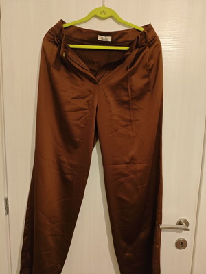 Satin brown pants new, sizes S and M