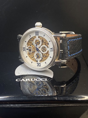 Carucci Skeleton automatic men's wristwatch CA57-1124